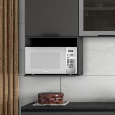 Imagem de Armario Aereo Nicho Microondas 58 Cm 12542 Etti Grafite Pln - MILANI M