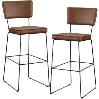 Imagem de Kit 02 Banqueta Alta Cozinha Allana L02 Marrom