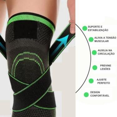 Imagem de Joelheira Compressao Tenso Perna Alivia Dores exercício funcional - Ge