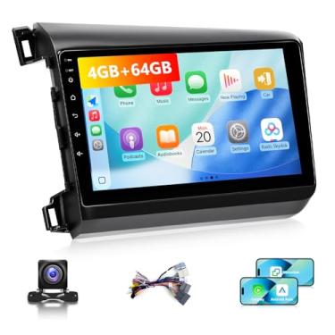 Imagem de XGU Android 13 estéreo para Honda Civic 2012 2013 2014 2015 com Apple CarPlay Android Auto | Tela sensível ao toque IPS de 9 polegadas para Honda Civic Car Play Radio Head Unit GPS, WiFi, câmera DSP