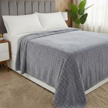 Imagem de Manta Casal, Manta Microfibra Queen, Super Macia Antialérgica Conforto(CINZA)