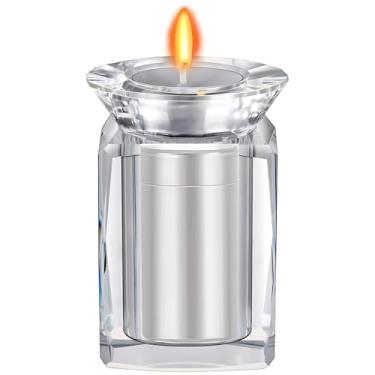 Imagem de Urnas mini para cinzas de animais de estimação e humanos, urnas transparentes de acrílico para pequenas lembranças, inserção de liga removível com, design exclusivo redondo superior, fotos e cinzas