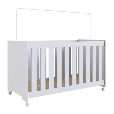 Imagem de Berço Aconchego com Rodízios Branco - Completa Móveis