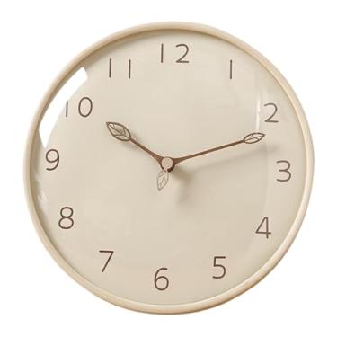 Imagem de Relógio de parede Relógio de parede silencioso em madeira maciça para sala estar, com luz suave e alimentado por bateria para decoração de casa(14 inches)