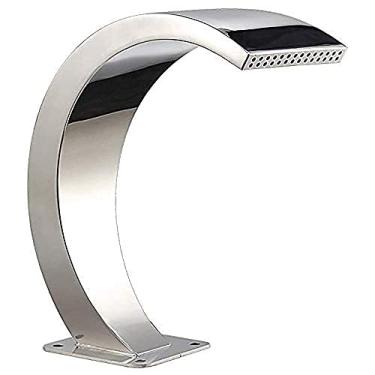 Imagem de Fonte de cachoeira de aço inoxidável, fonte de piscina ao ar livre, para jardim, peixes, lago, piscina, cortina de água