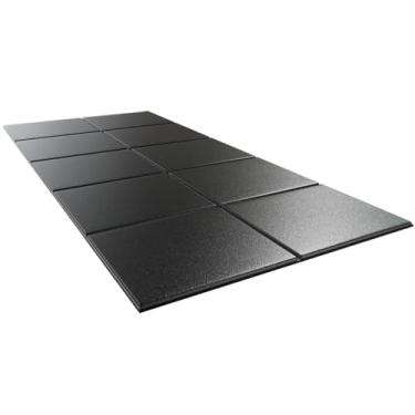 Imagem de Tapete de esteira dobrável para piso de tapete, tapete de esteira de 6 mm de espessura de 6 mm para piso de madeira, bicicleta ergométrica para exercícios internos, equipamento de ginástica, absorção