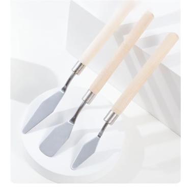 Imagem de Espátula raspadora de tinta a óleo guache paleta de pintura a óleo mistura para artesanato de artistas