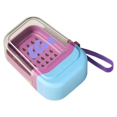 Imagem de Ｂｅｓｇａ Saboneteira Portátil Impermeável para Viagem, Ideal para Uso Externo, Academia, Viagens a Negócios, Casa E Atividades Ao Ar Livre, Azul, Tamanho real
