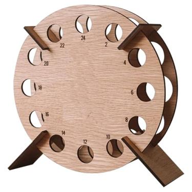 Imagem de Cryfokt Cremalheira de Vinho de Contagem Regressiva de Natal Criativo Suporte de Calendário de Advento de Madeira para Cerveja e Garrafas de Vinho Decoração para Reunião de Família Marrom (496.00)