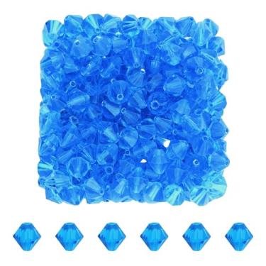 Imagem de Mandala Crafts Contas de cristal azul capri de 8 mm – 200 contas de vidro facetadas para fabricação de joias, pulseiras, colares, brincos e contas
