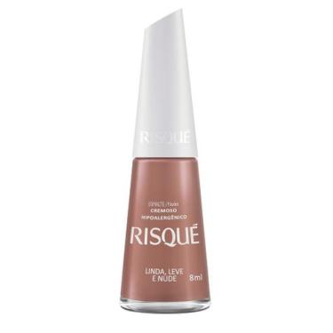 Imagem de Esmalte Linda Leve Nude 8ml Risqué Hipoalergênico Cremoso Secagem Rápida