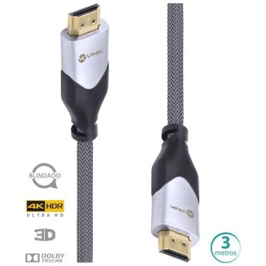 Imagem de Cabo Hdmi 2.0 4K Ultra Hd 3D Conexao Ethernet Blindado Em Nylon 3 Metros - H20B-3