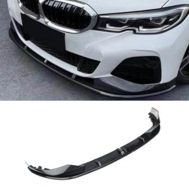 Imagem de Spoiler do para-choque dianteiro do carro peça de modificação do difusor de lábios compatível com 3 séries G20 G28 2020+ protetor de para-choque acessórios para carro (aparência de carbono)
