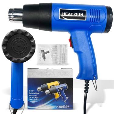 Imagem de Pistola de Ar Quente 2000W 110V, Temperatura Ajustável 300-550°C, Fluxo de Ar 250-500L/min, Design com Isolamento Duplo, Leve e Segura, para Remoção de Tinta, Dobra de PVC e Aplicações Profissionais