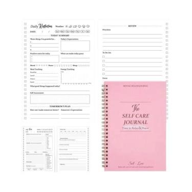 Imagem de Diário De Autocuidado A5 Com 50 Folhas, Planejador Sem Data Para Afirm