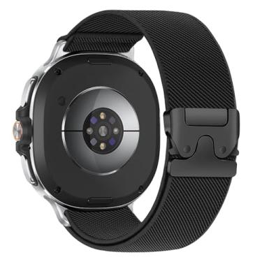 Imagem de Pulseiras elásticas para Samsung Galaxy Watch 8 de 40 mm e 44 mm/8 Classic 46 mm - Pulseira esportiva de nylon com fivela de paraquedas para Samsung Galaxy Watch 8 Classic de 46 mm/8 44 m e 40 mm