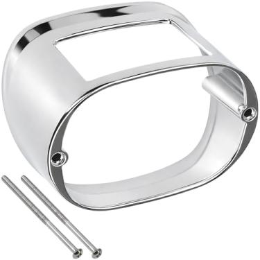 Imagem de Capas de coleira cromadas com luz traseira LED para Harley Sportster, Dyna, Fat Boy 1999–2007, Softail 1996–2008, Touring Electra Glide & Road Glide 2003–2008, FLHRC, FLHTC 2009+