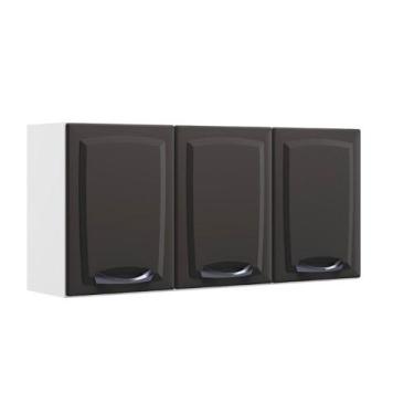 Imagem de Armário Aéreo New Premium 120cm com 3 Portas Grafite Itatiaia, Grafite