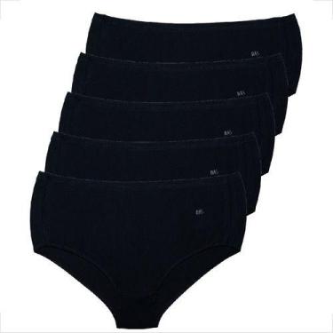Imagem de Kit 5 Calçolas 100% Algodão Penteado Feminina Adulto Conforto - Básica