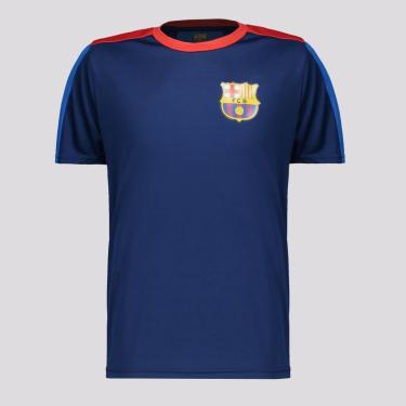 Imagem de Camisa Barcelona  T-Shirt Juvenil Marinho e Vermelha-Unissex