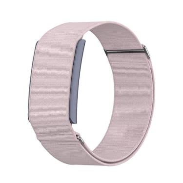 Imagem de MAKCPOIMER Pulseira esportiva de nylon elástico compatível com pulseira Amazfit Helio, pulseira elástica ajustável com pinos pré-instalados de 22 mm (rosa)