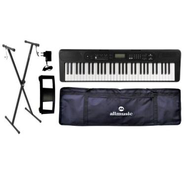 Imagem de Kit Teclado Harmonics HA-500 + Capa + Suporte+ Acessórios