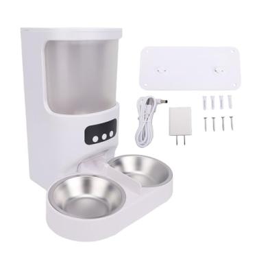 Imagem de Naroote Alimentador Automático para Gatos, Tigelas Duplas, Controle Remoto, Chamada de Voz, Dispensador de Alimentos para Animais de Estimação, 4l, Grande Capacidade, para Gatos e Cães