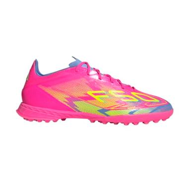 Imagem de adidas Chuteiras de futebol masculinas F50 Pro Turf - rosa, amarelo, rosa, 39 BR