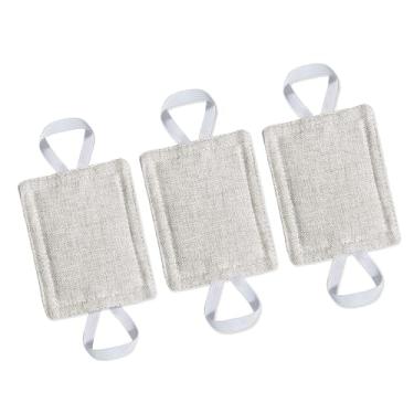 Imagem de Yosoo Health Gear 3 Peças de Tampa de Trava de Redução de Ruído de Batente de Porta, Bloqueador de Ruído de Porta de Algodão Macio e Linho Com Tiras Elásticas, para Berçários de Salas Silenciosas