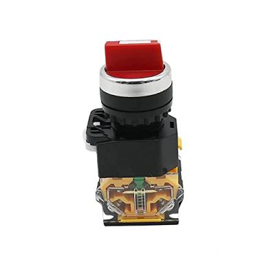 Imagem de Botão seletor de 22 mm Interruptor rotativo de travamento momentâneo 2NO 1NO1NC 2 3 Posições DPST 10A 400V Interruptor liga/desliga