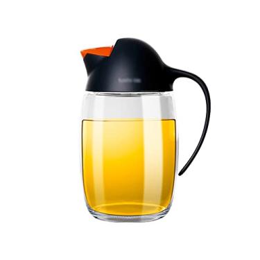 Imagem de Garrafas de óleo de oliva, vinagre de óleo, recipiente de armazenamento de óleo transparente para fácil recarga e limpeza sem pingar sprue com tampa lecythus