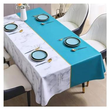 Imagem de Toalha de mesa retangular à prova d'água, antidesbotamento, cor lavável, tapete de mesa para banquete familiar (2.120 x 170 cm)