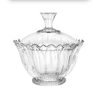 Imagem de Bomboniere de Vidro Texturizado 270ml - Porta Doces - Genérico