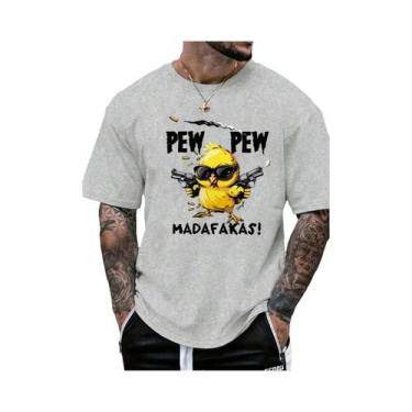 Imagem de Camiseta De Algodão Masculina plus Size Para O Verão Com Estampa De Pá