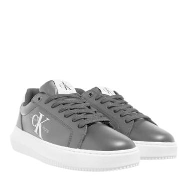 Imagem de Calvin Klein Jeans Monol Tênis feminino de sola grossa, preto/branco, 37 EU