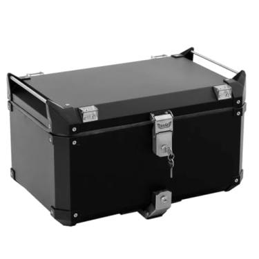 Imagem de Bauleto Central Top Case Alumínio Atacama Preto 55L Bráz Acessórios