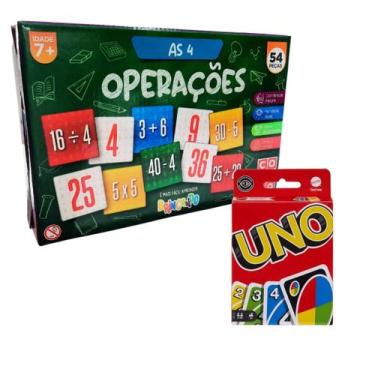 Imagem de Jogo Pedagógico as 4 Operações + Jogo Uno Cartas - Coluna