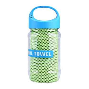 Imagem de TOPINCN Toalha de Resfriamento, Toalha de Gelo Macia e Respirável para Ioga, Esporte, Corrida, Academia, Acampamento, Pano de Suor Super Absorvente, Pano de Treino de Microfibra para (Grama Verde)