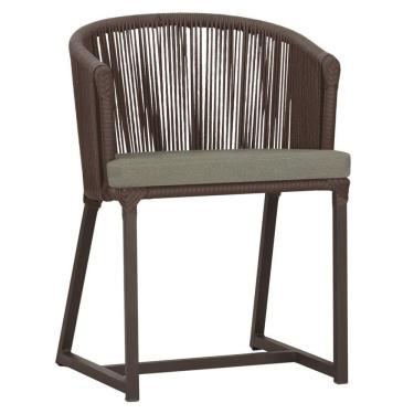 Imagem de Cadeira De Jantar Noronha Alumínio Marrom E8 Trama Original Marrom