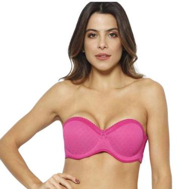 Imagem de Sutiã Alça Removíveis Bustiê Tule Poá Morisco 899, Pink, 42