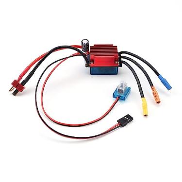 Imagem de ZJchao Motor Sem Escova, Motor DC Sem Escova Controlador de Velocidade Eletrônico ESC Sem Bldc para 1/14 1/16 Controle Remoto Controlador de Velocidade Elétrico ESC de Caminhão Off Road (Preto #35)