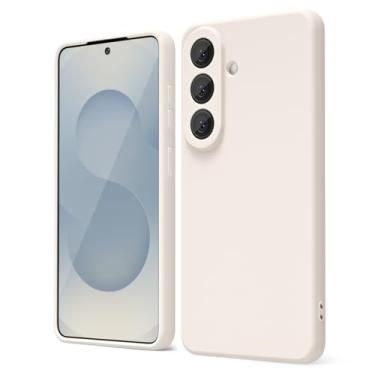 Imagem de oakxco Capa de silicone para Samsung Galaxy S26 Plus, capa protetora de gel de borracha macia e fina para mulheres, capa feminina estética lisa fosca de cor sólida bonita com capa para câmera, pedra