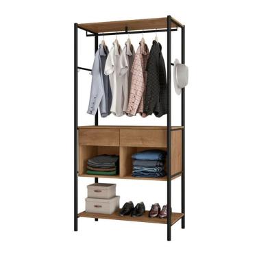 Imagem de Guarda Roupa Closet Solteiro Paris New Preto Demolição - Artefamol