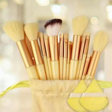 Imagem de Kit Com 13 Pincéis Maquiagem Macios Pó Sombra Base Contorno - Beauty M