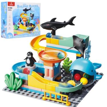 Imagem de Blocos De Montar Pista De Animais Marinhos - Castela Brasil