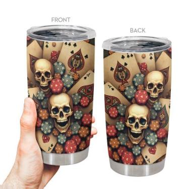 Imagem de Copo de viagem, caneca de café Oasisdream, 600 ml com estampa de cavei
