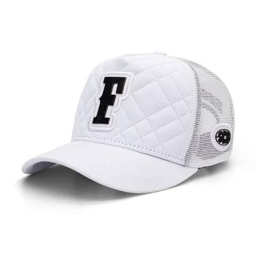 Imagem de Boné Sacudido`s - Alfabeto Letra F - Fogo - Matelassê Branco