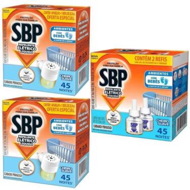 Imagem de Kit 2 Aparelho Elétrico + 4 Refil Líq. Cheiro Suave - SBP