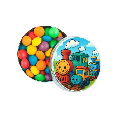 Imagem de Latinha Lembrancinha Personalizada Trens Antigos