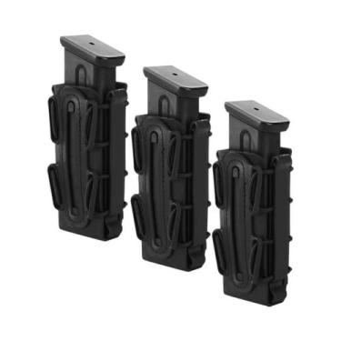 Imagem de Porta-Magazine Tático De 9mm (3 Peças) Com Clipe De Cinto Para Glock B